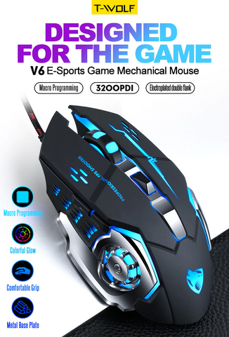 RGB Optical wired 3200dpi Gaming Mouse