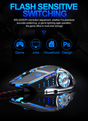 RGB Optical wired 3200dpi Gaming Mouse