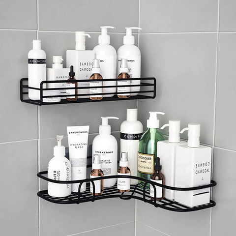 Bathroom Kitchen Room Metal Corner Shelf Organizer