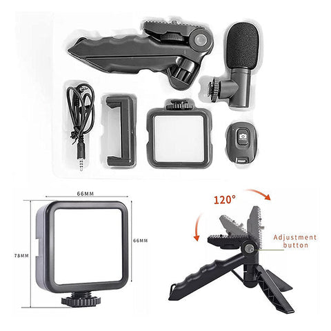 Microphone Vlogging Kit for Smartphone Camera Video Recording