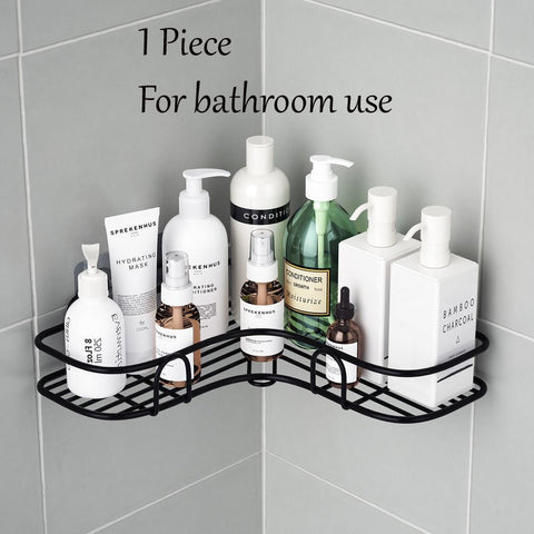 Bathroom Kitchen Room Metal Corner Shelf Organizer